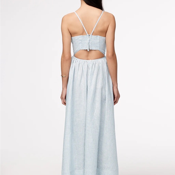 Another Tomorrow LINEN HALTER DRESS - Picture 3 of 10